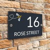 Badgemaster Modern Anthracite House Number Sign Plaque Stainless Steel Standoffs