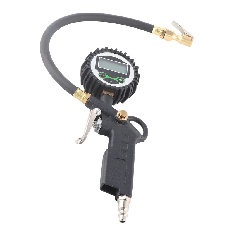 LCD Tire Inflator with Digital Pressure Gauge 1/4in NPT Quick