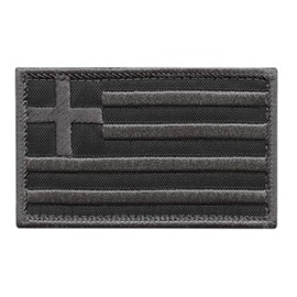 Greece Greek Hellas Flag Subdued 2 x 3.25 Hellenic Morale Tactical Hook Patch Velcro