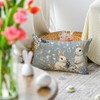 Easter Bunny Blue Throw Pillow Cover, 12 x 20 Inch