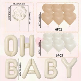 Oh Baby Decoration, Baby Shower Decoration, Pack of 19 Baby Shower Decoration, Boy Baby Shower Decoration, Girls, Baby Shower Decoration for Boys and Girls