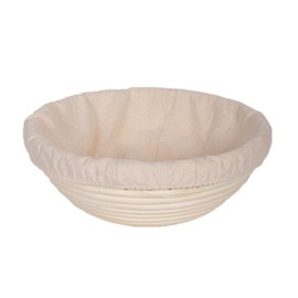 Round Banneton Proofing Basket 13/18/20/22/25cm Natural Rattan Bread Proofing Basket with Cloth Liner Sourdough Proving Baskets for Bread Making Sourdough Starter Kit Bread Making Accessories