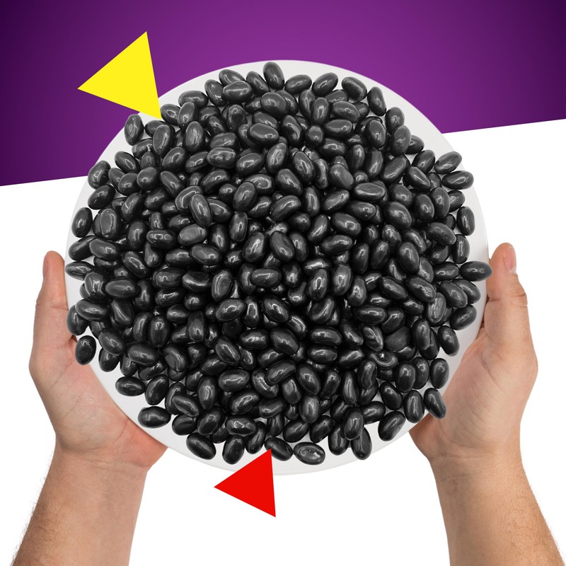 Black Licorice Jelly Beans Candy | 2 Pound Bag |