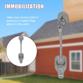 Seprochoo Replacement Shade Parts Bungee End Cap Kit, for Exterior Cordless Roller Shades Outdoor Blinds (1pcs, Grey)