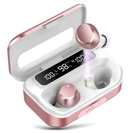 Wireless Earbuds,Wireless Earphones Bluetooth 5.3 in Ear with 4 ENC Noise Cancelling Mic,2024 Bluetooth Earphones 128Hrs Deep Bass HI-FI Stereo Sound,LED Display Wireless Headphones IP7 Waterproof