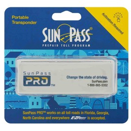 Generic Sun Pass PRO Transponder Portable Prepaid Toll Program Works in Florida Georgia North Carolina and Anywhere EZPass is Accepted