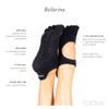 Toesox FT Bellarina Yoga Grip Socks, Oatmeal, S
