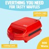 Tasty Mini Nonstick Waffle Maker, Perfect for Individual Waffles, Hash
