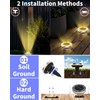 SenLuKit Solar Ground Lights Outdoor 18 Pack Waterproof, Upgraded Solar