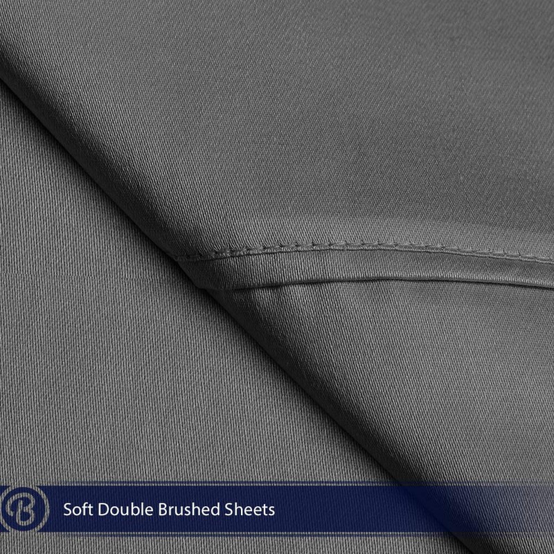 Bare Home Flat Top Sheet Premium 1800 Ultra-Soft Microfiber Collection