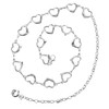FOMIYES Heart Chain Waist Belt for Women Simple Elegant Silver
