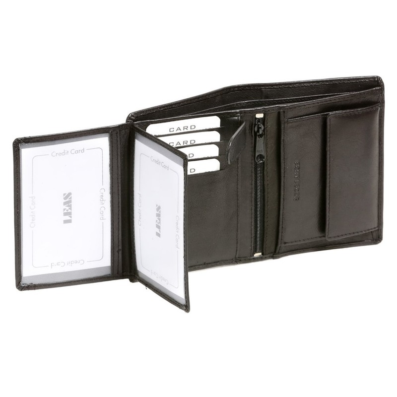LEAS Men's Wallet with RFID Protection, Compact, Men's Wallet, Flat