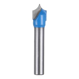 sourcing map Point Cutting Roundover Router Bit 3/16" Radius 1/4" Shank 3/8" Cutting Diameter 2 Flute Round Over CNC Router Bit for 2D and 3D Carving Woodworking Engraving Tool