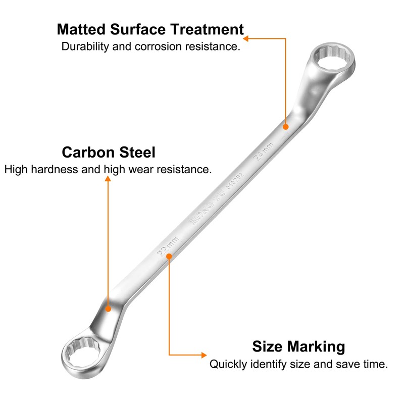 sourcing map Offset Extra Long Box End Wrench 22 x