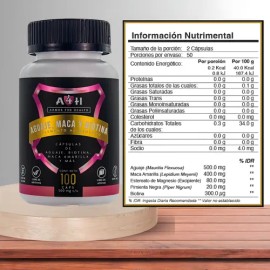 Aguaje Maca Biotina Armor For Health Cápsulas 100