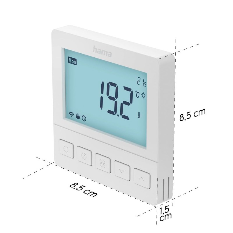 Hama Room Thermostat Underfloor Heating (Radiator Thermostat for Smart Home