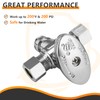 2-PCs HeSun Dual Compression Outlet Angle Stop Valve, 1/2" PEX-A