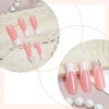 White French Tip Press on Nails Long Square Fake Nails