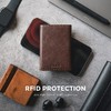 VULKIT Cartera Tarjetero Billetera Pop Up Cierre Magnético RFID Billetera