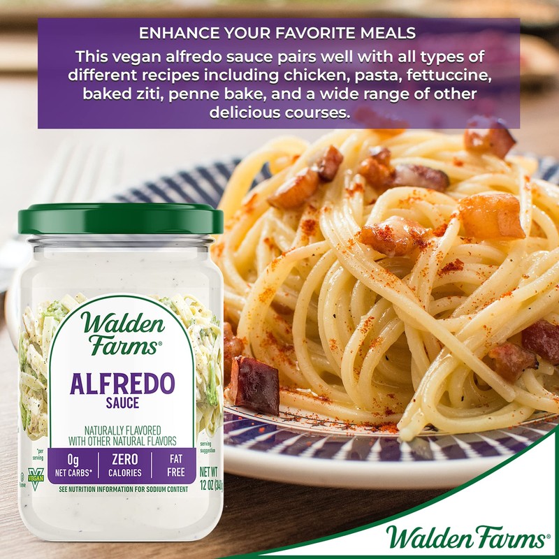 Walden Farms Alfredo Sauce – Zero Calorie, Sugar Free, Keto
