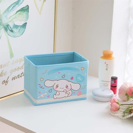 Bliqlriy Kawaii Collapsible Storage Bin, Cute Storage Box Foldable Baskets Kawaii Office Desk Organizer Cute Room Decor