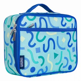 Wildkin Kids Insulated Lunch Box Bag for Boys & Girls, Reusable Kids Lunch Box is Perfect for Elementary, Ideal Size for Packing Hot or Cold Snacks for School & Travel Bento Bags (Confetti Blue)