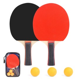 Table Tennis Bat Set Table Tennis Trowel Table Tennis Set Table Tennis Racket Ping Pong Set for Children Adults with 2 Table Tennis Bats 3 Table Tennis Balls 1 Table Tennis Bag