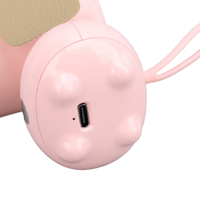 Handheld Fan Cute Cartoon Dog Shaped 3 Speeds Rechargeable Portable