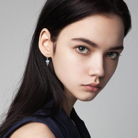 Jellyfish Earrings Sterling Silver Moonstone Ocean Beach Dangle Earrings Vacation Jewelry Gifts for Women Wife