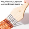 3-Piece Flat Comb Artist Grainer Rake Brush Set