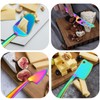 A · HOUSEWARE Rainbow Cheese Knives Silverware Set 8 Pieces