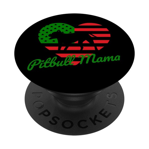 Pitbull Owner Pan African American Flag Design Juneteenth PopSockets Grip