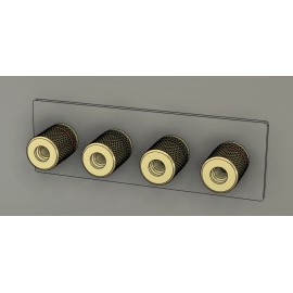 For Sansui Sansui AU-517 speaker terminal upgrade kit - SSTK1B knurled metal