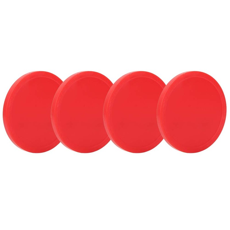 4PCS Air Hockey Pucks, Red Plastic Hockey Pucks Replacement Accessories
