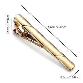 WSNDM Men's Tie Clip, Premium Business Men's Tie Bar Clips, Classic Necktie Ties Clips, Men's Tie Accessories, Best Gift for Lover, Father, Suitable for Wedding Anniversary Business Meeting (Style 1)