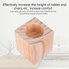 NUOBESTY Solid Wooden Round Furniture Leg Risers Blank Wood Lifters