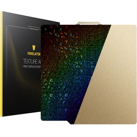 Vokelater PEY+PEI 3D Printer Build Plate Sheet for Bambu Lab X1/X1C/X1E/P1P/P1S/A1, Dual Texture with Starry Sky Pattern 257x257mm, Flexible Spring Steel Hot Bed Platform Sheet with Smooth Surface