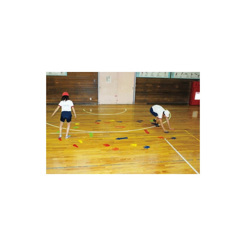 TOEI LIGHT Active Placemat (Feet) B-7140C Red, Blue, Yellow, Green,