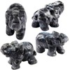 mookaitedecor Natural Labradorite Elephant Ornament Figurine,Healing Crystal Energy Gemstone Reiki