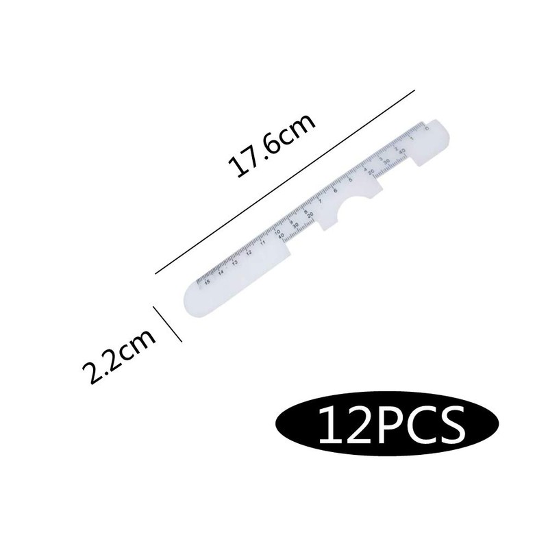 12 Pcs Optical Vernier PD Ruler Pupil Distance Measuring Ruler