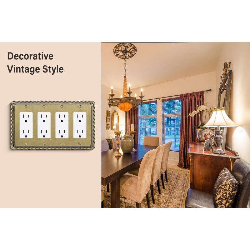 Henne Bery Rope Edge Decorative Wall Plate Switch Plate Outlet