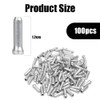 100 Pack Silver Alloy Mountain Bicycle Brake End Sleeves End