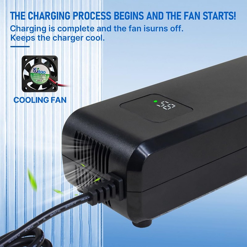 YZPOWER 58V 4A Lead Acid Battery Charger for 48V 20Ah