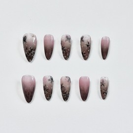 [Falling] Handmade nail tips - Coffin / [낙화 Falling] 수제네일팁 - 코핀