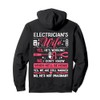 Electrician's Wife Funny Electrician Gift Pullover Hoodie