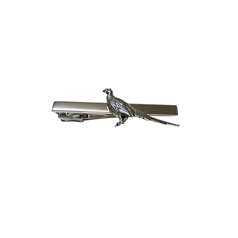 Kiola Designs Standing Pheasant Bird Square Tie Clip