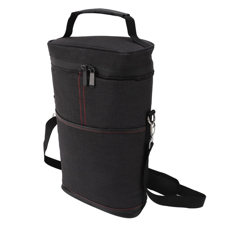 2 Bottle Wine Cooler Bag Leakproof Insulated Padded Wine Carrier