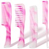4 Pcs Unisex Hair Comb Set - Rat Tail, Wide