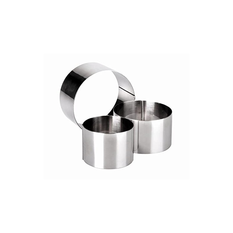 Ibili Pastry Ring 9x6 cm of Stainless Steel, Silver, 9