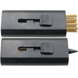 DGZZI 2PCS Black Retractable Mini Cleaning Brush Portable Double Sided Golf Club Grooves Grooves Ball Head Wire Brush